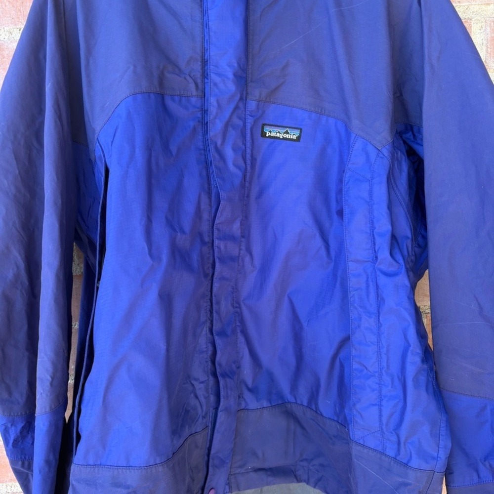 Patagonia Vtg Knifeblade Ski Rain hard Shell Jacket Ski Parka Men's L Blue - Picture 2 of 15